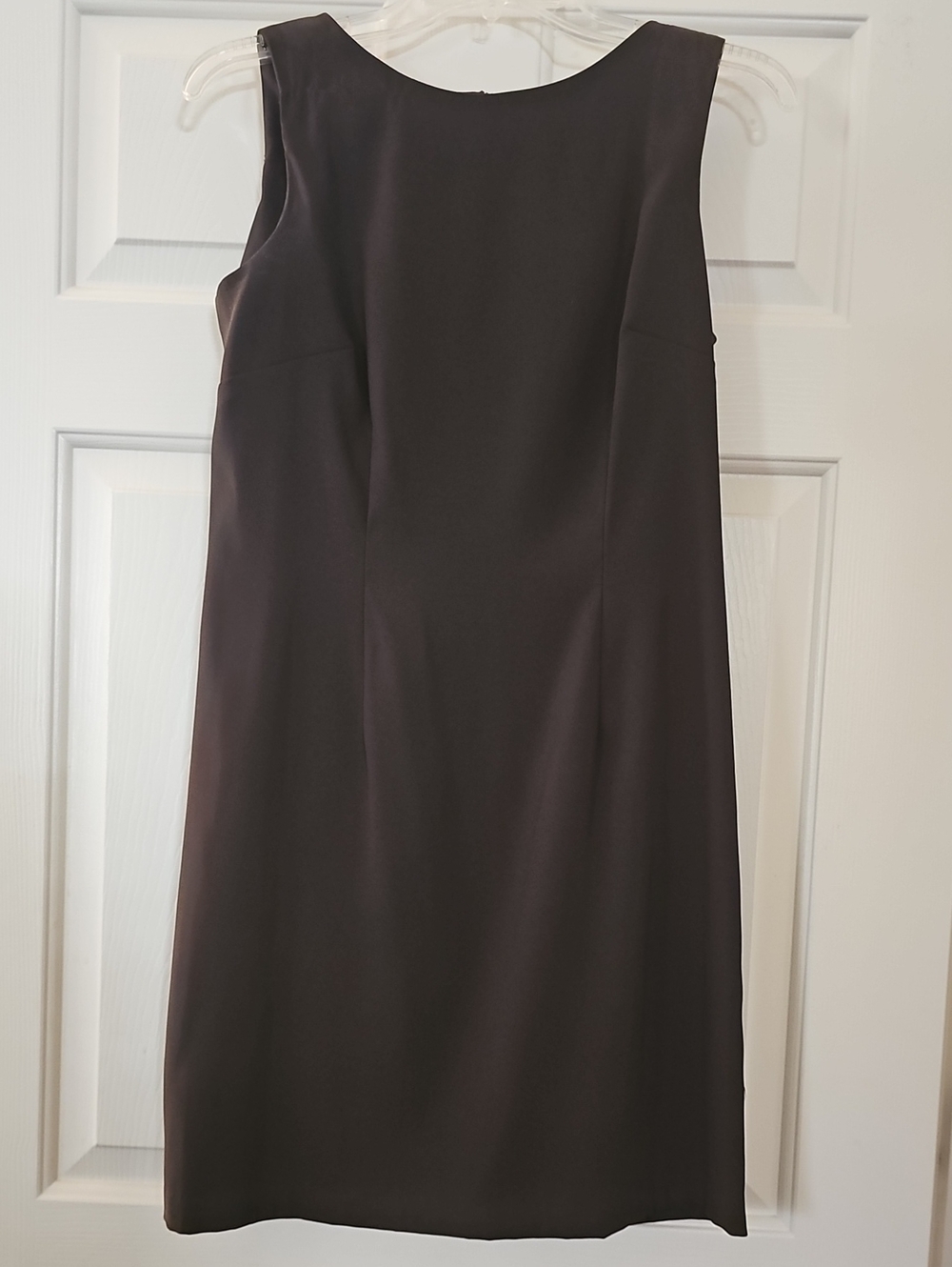 Kim Rogers Sleeveless Midi Shift Dress - Dark Brown